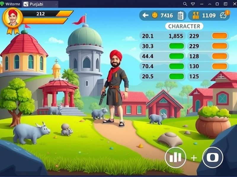 Punjabi Vertical Victor gameplay screenshot showing colorful Punjabi scenery